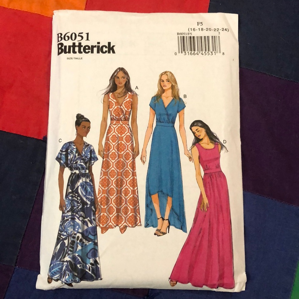 Butterick Sewing Pattern B6051 2014 Plus Size Dress Patterns